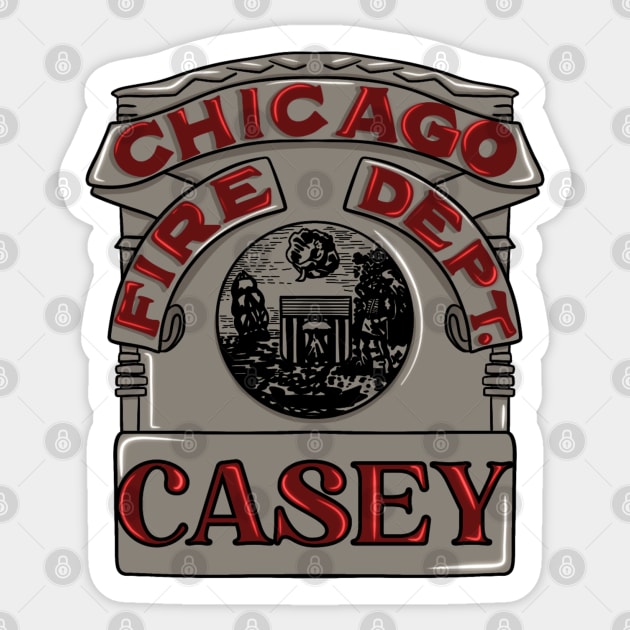 Matt Casey | Chicago Fire Badge Sticker by icantdrawfaces